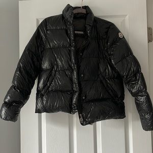 Moncler black bomber jacket size 2